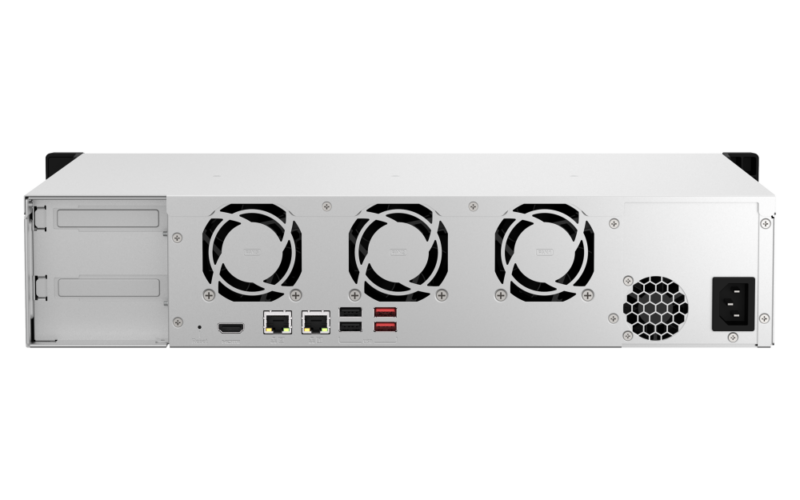 QNAP TS-864eU-4G NAS Rackmount Intel Celeron Quad-Core, 4GB DDR4, 2.5GbE, HDMI, PCIe - Imagem 2
