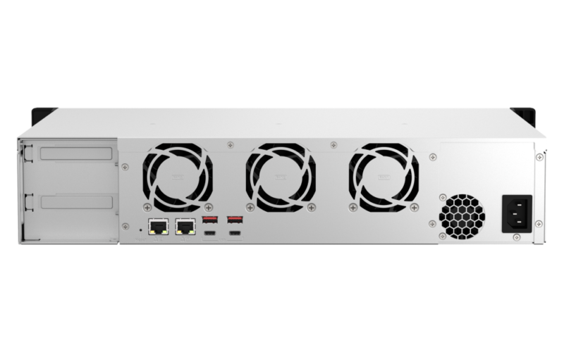 QNAP TS-873AeU-4G NAS Rackmount 2U AMD Ryzen V1500B, 4GB DDR4, 2x 2.5GbE, PCIe, M.2 NVMe - Imagem 2