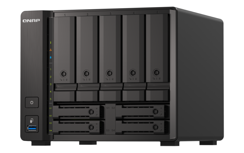 Servidor NAS QNAP TS-h973AX-8G – 9 Baias, AMD Ryzen, 10GbE, U.2 NVMe, ZFS - Imagem 7