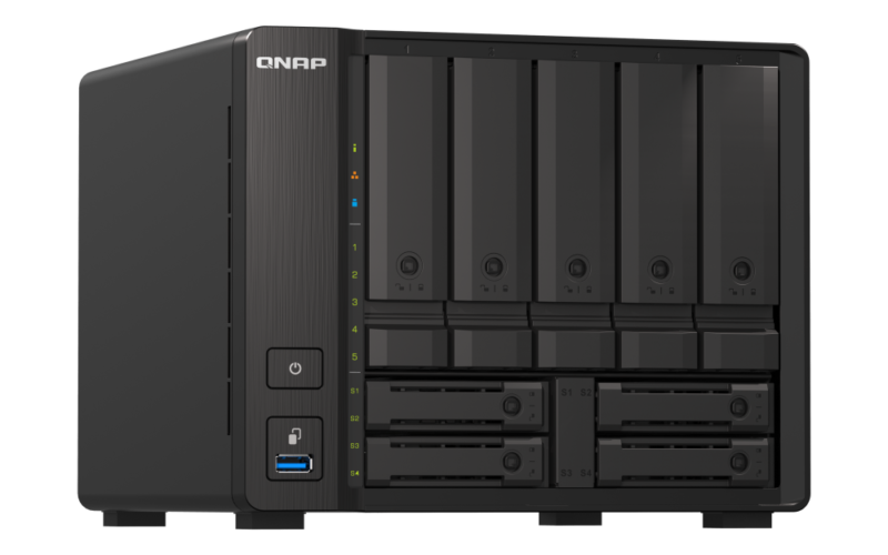 Servidor NAS QNAP TS-h973AX-8G – 9 Baias, AMD Ryzen, 10GbE, U.2 NVMe, ZFS - Imagem 6