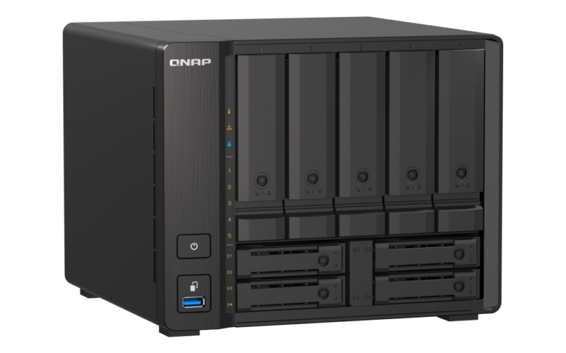 Servidor NAS QNAP TS-h973AX-8G – 9 Baias, AMD Ryzen, 10GbE, U.2 NVMe, ZFS - Imagem 5