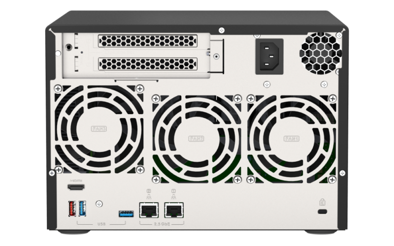 QNAP TVS-675-8G NAS Torre, 6 Baias, 8GB DDR4, 2x 2.5GbE, HDMI 4K - Imagem 2
