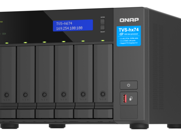 QNAP TVS-h474-PT-8G NAS Intel Pentium G7400, 8GB DDR4, 4 Baias, 2.5GbE, HDMI