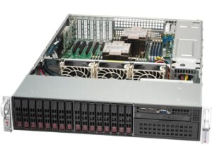 Servidor Supermicro SYS-221P-C9R 2U, Dual Xeon 4ª/5ª Gen, 16x DIMM DDR5, 16 Baias 2.5", PCIe 5.0, 1200W Redundante