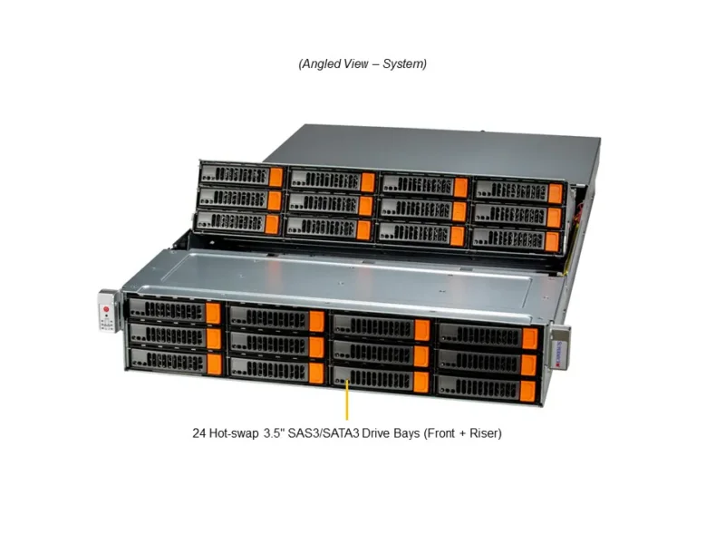 Servidor Supermicro SSG-521E-E1CR24H 2U 24 Baias SAS/SATA, Xeon Scalable, PCIe 5.0, Redundância de Energia - Imagem 6