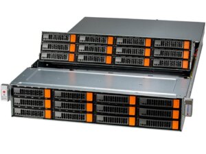 Servidor Supermicro SSG-521E-E1CR24L 2U 24 Baias Hot-Swap, Xeon 5ª/4ª Geração, PCIe 5.0, 1600W Redundante