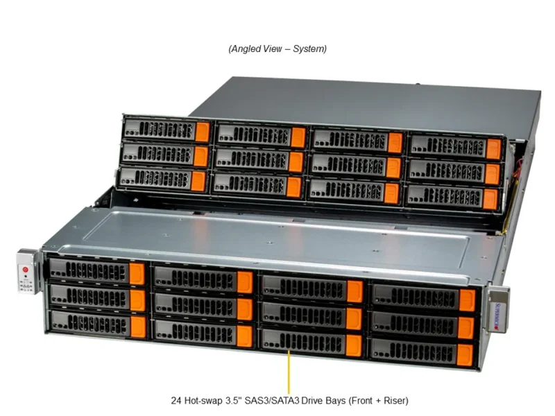 Servidor Supermicro SSG-620P-E1CR24L 2U, 24 Baias 3,5", Xeon Scalable 3ª Geração, PCIe 4.0, Redundante - Imagem 6