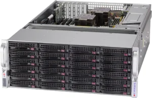 Servidor Supermicro SSG-640P-E1CR36H 4U 36 Baias, Xeon Scalable, PCIe 4.0, 2x10GbE, Redundância de Energia