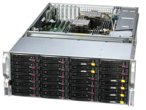 Servidor Supermicro SSG-641E-E1CR36L 4U 36 Baias, Xeon 5ª/4ª Geração, DDR5 até 4TB, 10GbE, Redundância Total