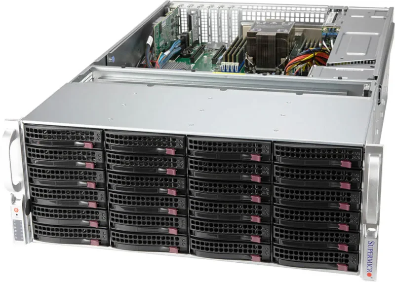 Servidor Supermicro SSG-540P-E1CTR36L 4U com 36 Baias 3,5" SAS/SATA, Xeon Scalable, 2x 10GbE, PCIe 4.0