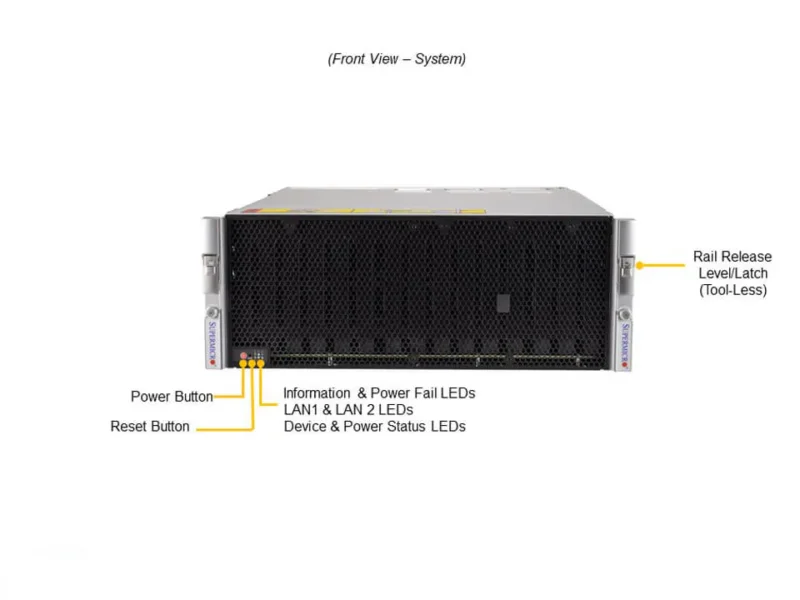 Servidor Supermicro SSG-540P-E1CTR45H 4U, 45 Baias 3,5", Xeon Scalable, PCIe 4.0, 2x 10GbE - Imagem 4