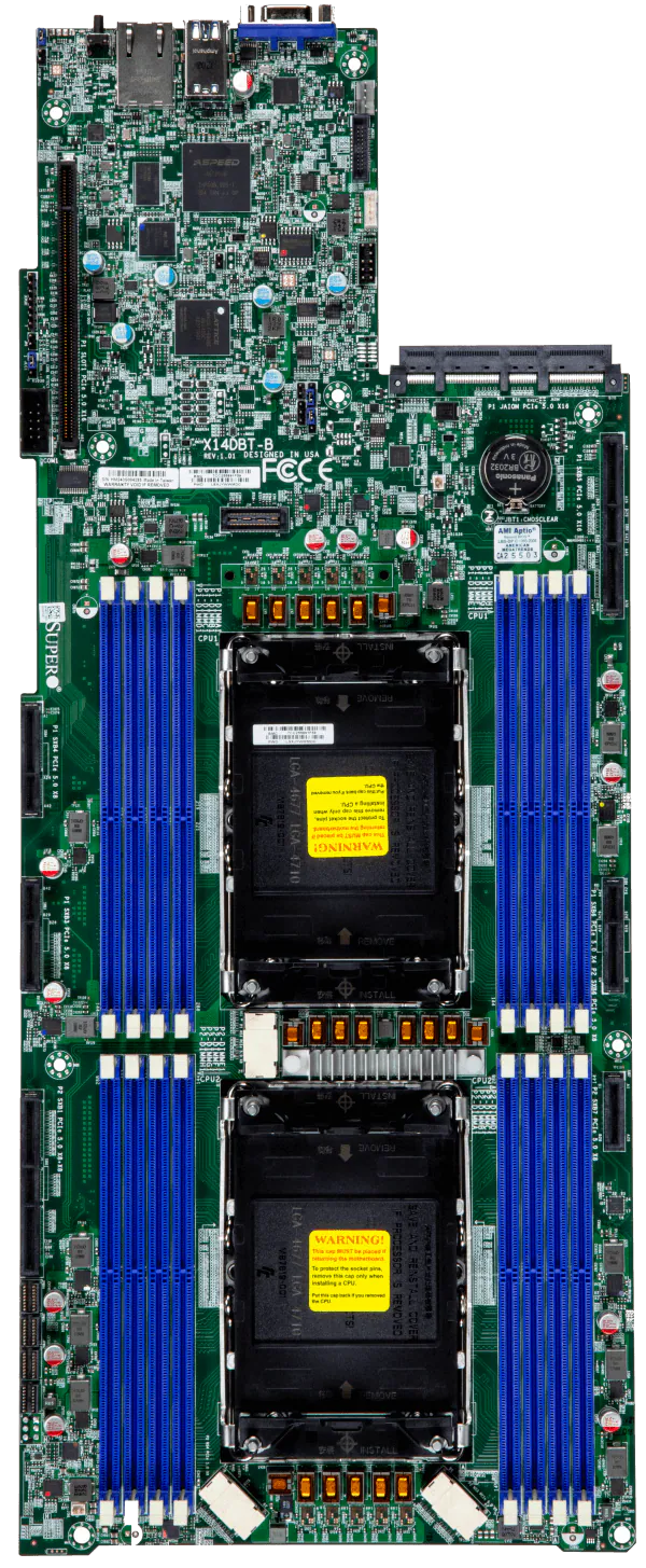 Servidor Supermicro BigTwin SYS-222BT-HNR 2U 4 Nós, 6x NVMe por Nó, Xeon 6700/6500, DDR5, Redundante - Imagem 2