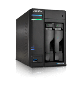 NAS ASUSTOR Lockerstor 2 Gen2 AS6702T com Intel Celeron N5105, 4GB DDR4, 2 Baias, 4 Slots M.2 e 2x 2.5GbE