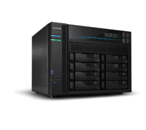NAS ASUSTOR LOCKERSTOR 8 AS6508T – 8 Baias, Intel Atom Quad-Core, 8GB DDR4, 4 Portas LAN (10GbE + 2.5GbE), Expansível até 64GB