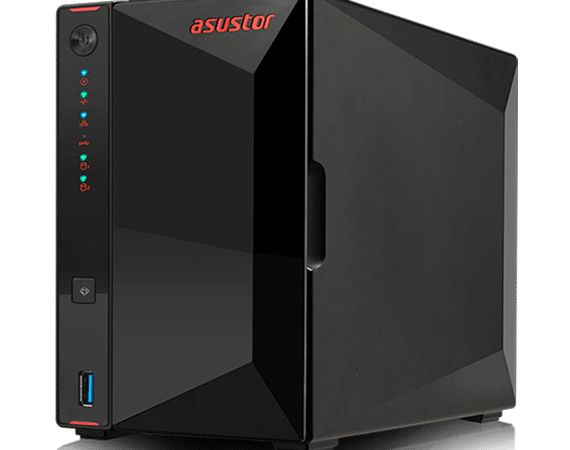 NAS ASUSTOR Nimbustor 2 AS1102T – 2 Baias, 2GB RAM DDR4, HDMI, Dual LAN 2.5GbE