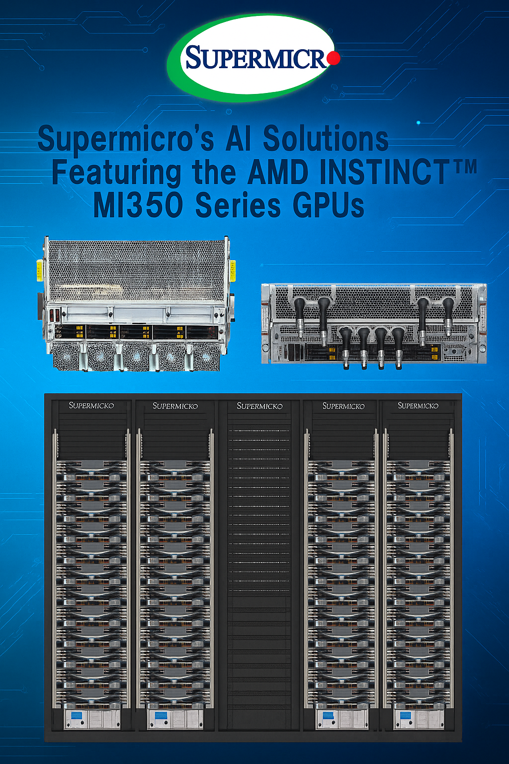 Supermicro H14 com AMD MI350: IA em alta performance