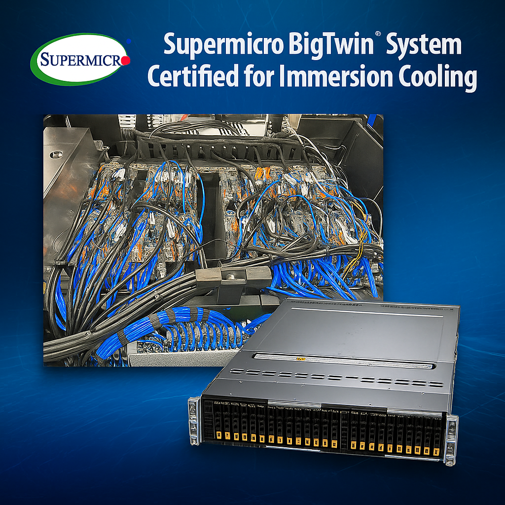 Supermicro BigTwin: Servidor Certificado Intel para Resfriamento Imersão