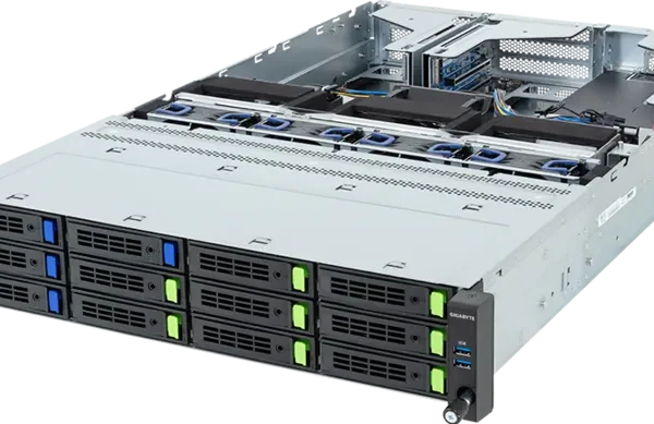 Servidor GIGABYTE R263-Z35-AAL1 com AMD EPYC 9005/9004, 3 GPUs PCIe Gen5, 2U, Fonte 2700W Titanium