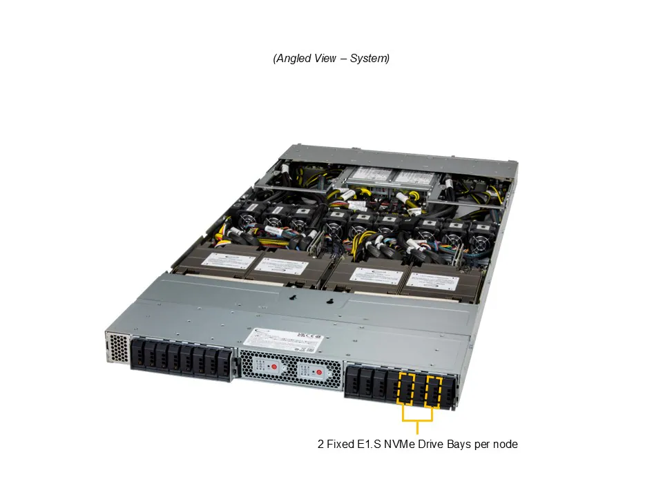 Supermicro GPU ARS-121L-DNR – Servidor 1U 2-Node com NVIDIA Grace CPU Superchip e suporte a BlueField-3/ConnectX-7 - Imagem 2
