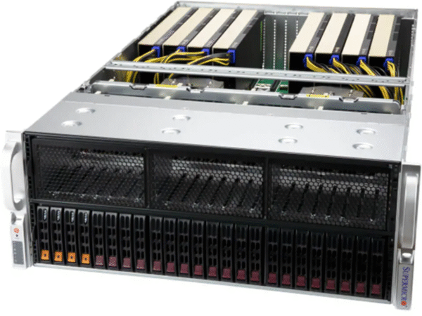 Supermicro A+ Server AS-4125GS-TNRT com até 8 GPUs PCIe, Dual AMD EPYC 9004/9005, 4U