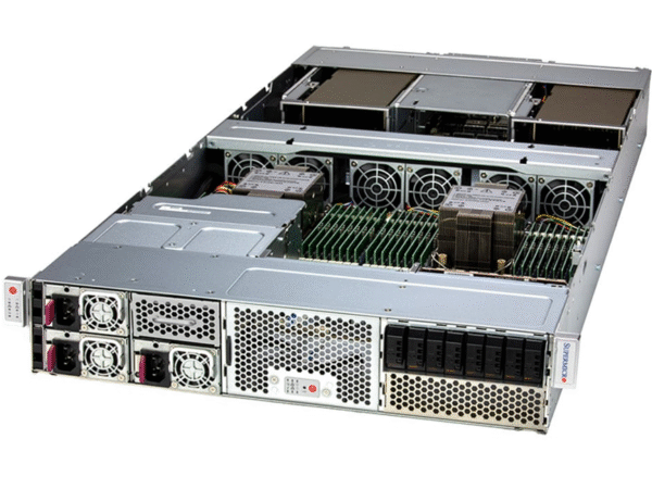 Supermicro SYS-221GE-NR – Servidor GPU 2U com até 4 NVIDIA H100, H100 NVL ou L40S, compatível com Intel Xeon 5ª Geração