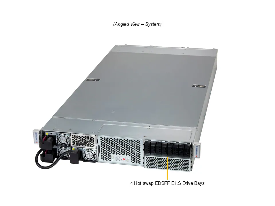 Supermicro IoT SuperServer SYS-212GB-NR 2U com até 4 GPUs NVIDIA RTX PRO™ 6000 Blackwell / H200, CPU Intel Xeon 6700, 2TB DDR5, 4 NVMe E1.S - Imagem 2