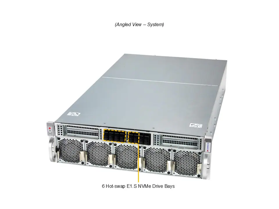 Supermicro IoT SuperServer SYS-322GA-NR 3U, Dual Xeon 6900, 10 PCIe 5.0, 14 NVMe - Imagem 2
