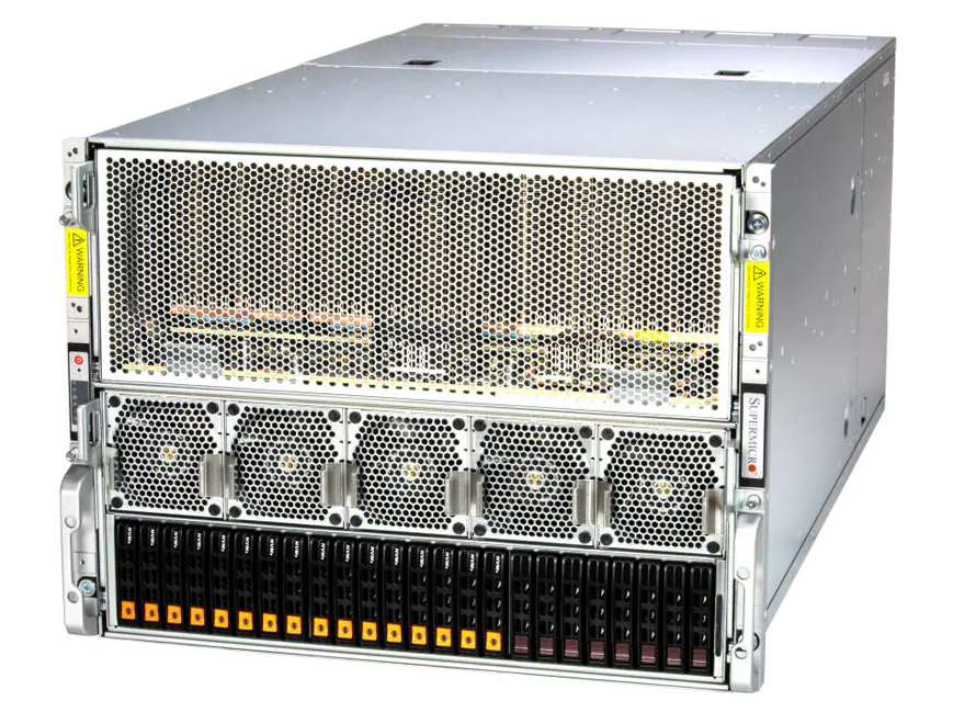 Supermicro A+ Server AS-8125GS-TNMR2 – 8U GPU Server com 8x AMD Instinct MI300X, Dual AMD EPYC 9004/9005, DDR5 6TB, PCIe 5.0