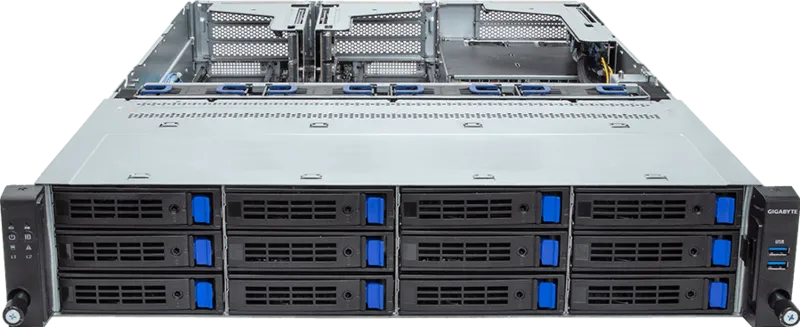 Rack Server GIGABYTE R263-S33-AAL1 Intel Xeon 3 GPUs - Imagem 2