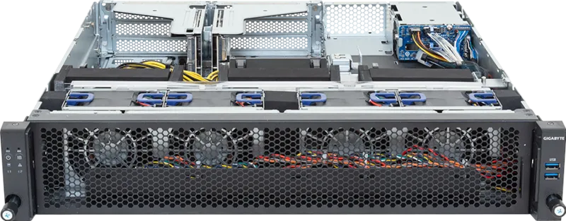 GIGABYTE Edge Server E263-Z34-AAJ1 – 2U, AMD EPYC™ 9005/9004, 2x PCIe Gen5 GPUs, 12 DIMMs DDR5, 2x NVMe/SATA/SAS Hot-Swap - Imagem 5
