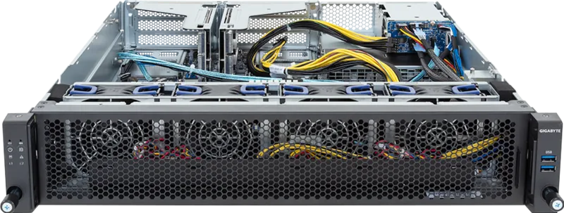 GIGABYTE E264-S30-AAJ1 Edge Server com Intel Xeon 6, 2U, 2x PCIe Gen5 GPUs, DDR5, OCP 3.0, 2000W Titanium - Imagem 2
