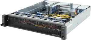 Servidor Edge GIGABYTE E243-E30-AAV1 – AMD EPYC 8004, 2U, 2x PCIe Gen5 GPUs, Fonte 1600W Titanium