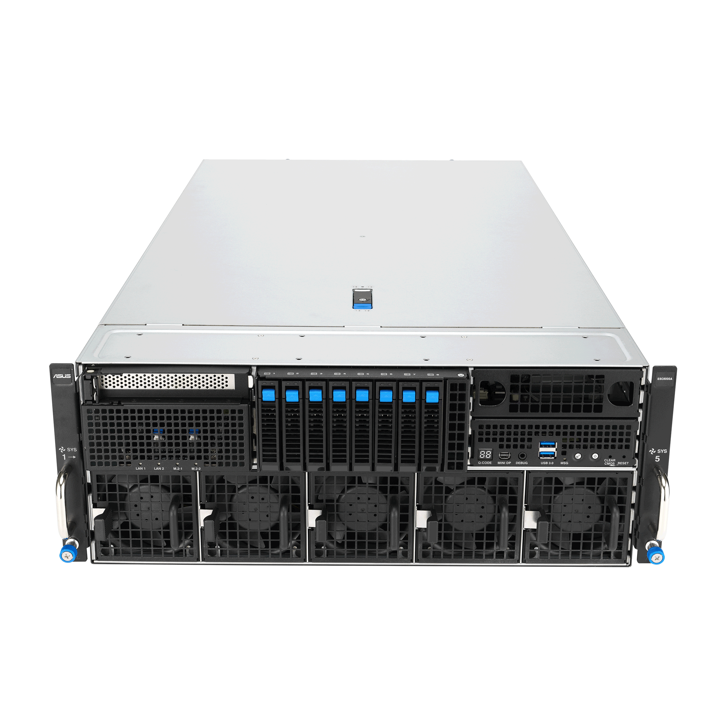 ASUS ESC8000-E12 – Servidor GPU 4U com 8x GPUs NVIDIA H200 / RTX 6000 Blackwell / Intel Gaudi 3, Dual Intel Xeon 6, DDR5 e NVMe PCIe 5.0 - Imagem 2