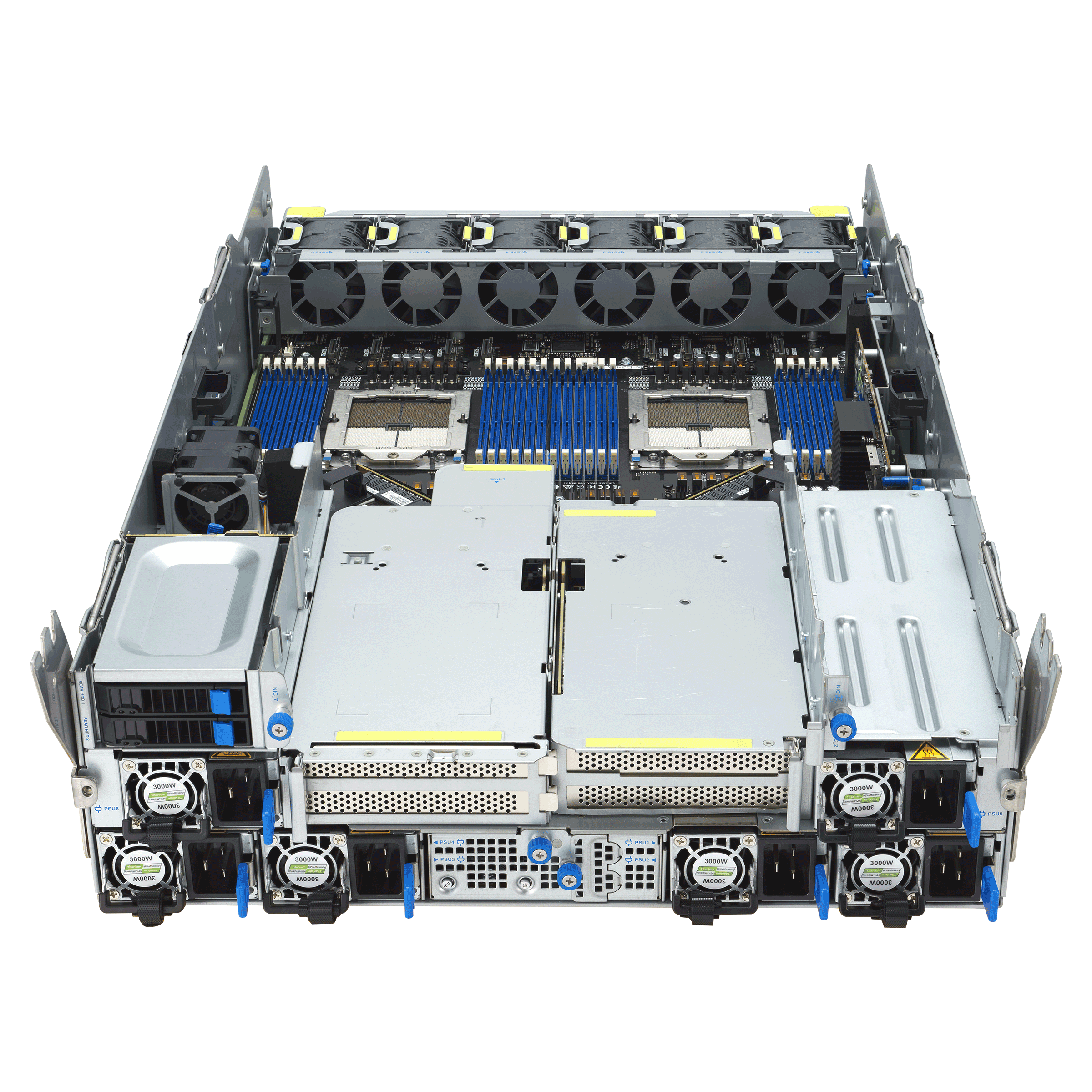 ASUS ESC A8A-E12U – Servidor GPU 7U com 8 AMD Instinct™ MI325X, Dual AMD EPYC™ 9005, 11 PCIe, 24 DIMMs e 10 NVMe - Imagem 11