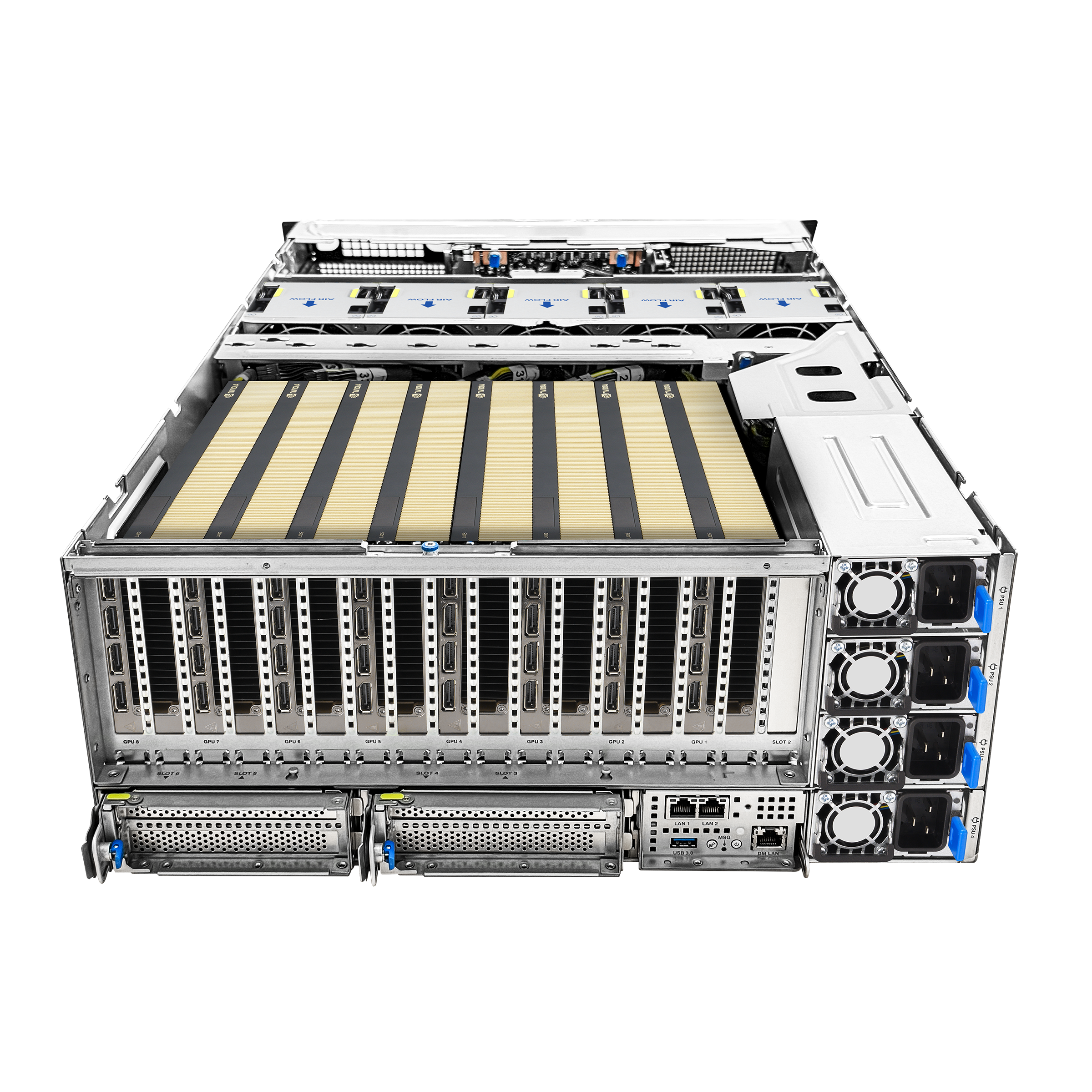 ASUS ESC8000A-E13P – Servidor GPU 4U AMD EPYC 9005 com 8x NVIDIA H200 / RTX 6000 Blackwell e PCIe 5.0 - Imagem 11