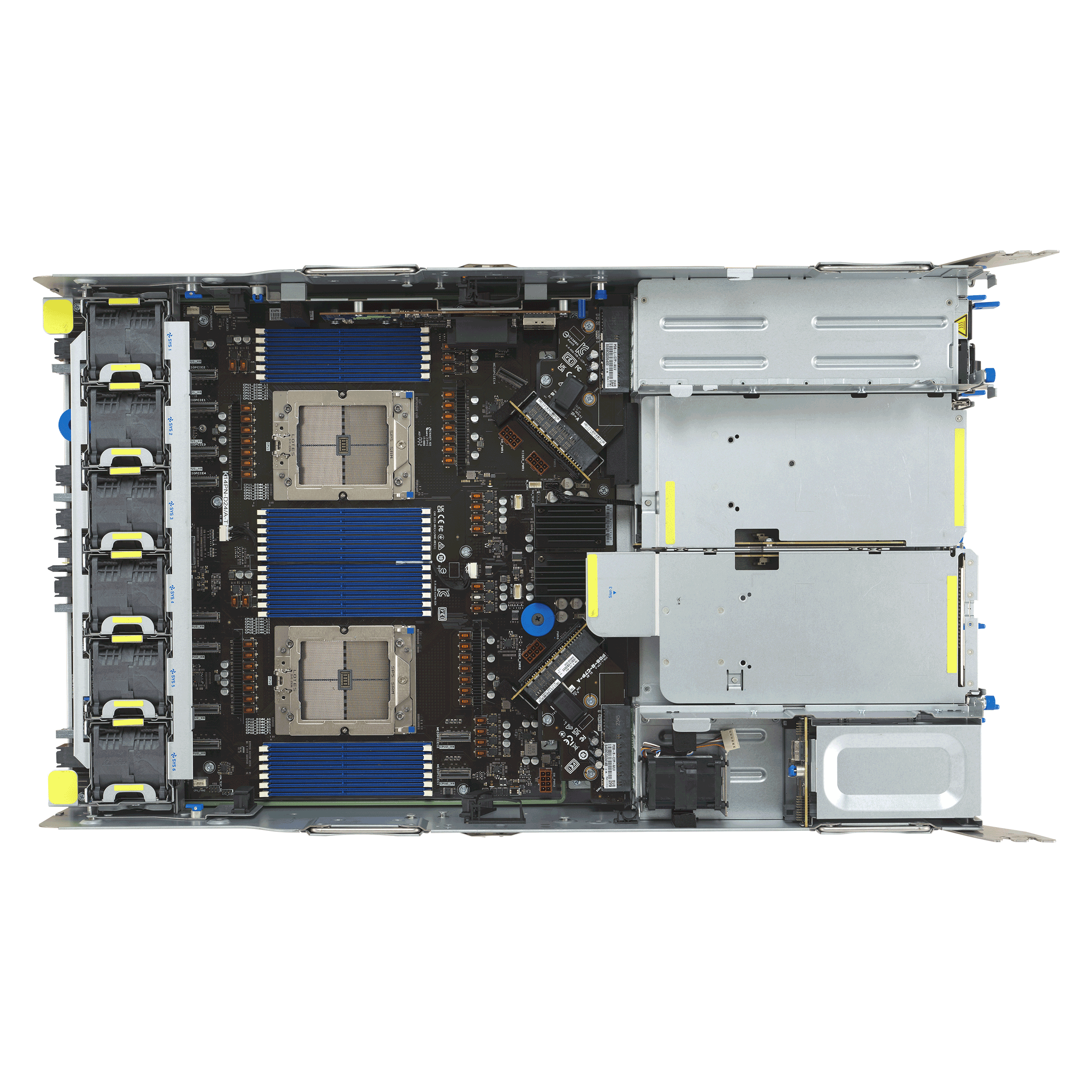ASUS ESC A8A-E12U – Servidor GPU 7U com 8 AMD Instinct™ MI325X, Dual AMD EPYC™ 9005, 11 PCIe, 24 DIMMs e 10 NVMe - Imagem 17