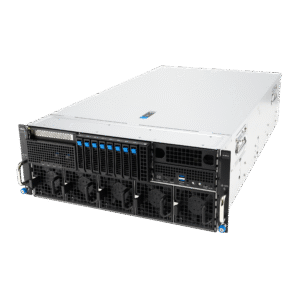 ASUS ESC8000A-E13 — Servidor GPU 4U com Dual AMD EPYC 9005, Suporte a 8 GPUs NVIDIA H200 ou RTX PRO 6000, PCIe 5.0 e DDR5 6400MHz