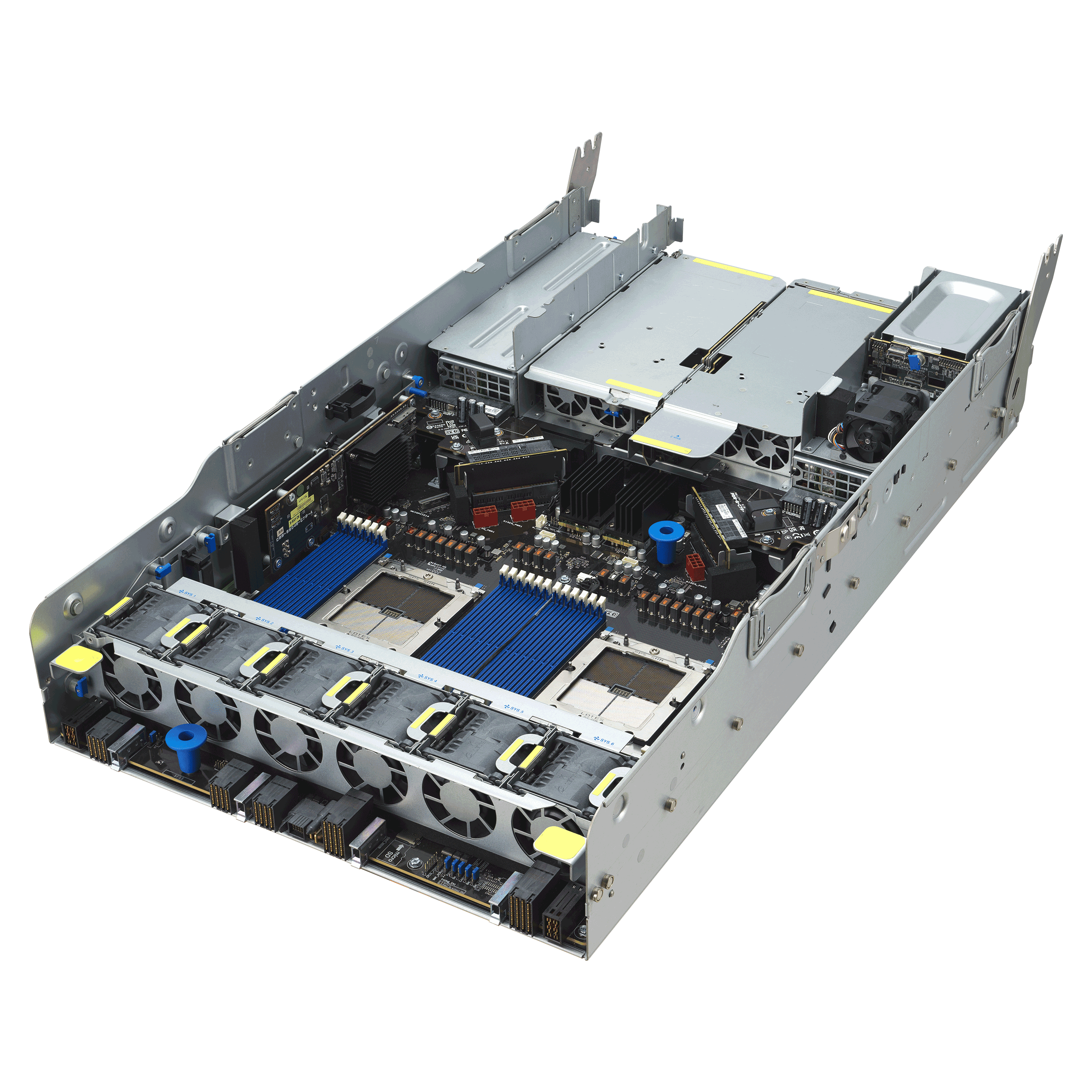 ASUS ESC A8A-E12U – Servidor GPU 7U com 8 AMD Instinct™ MI325X, Dual AMD EPYC™ 9005, 11 PCIe, 24 DIMMs e 10 NVMe - Imagem 5