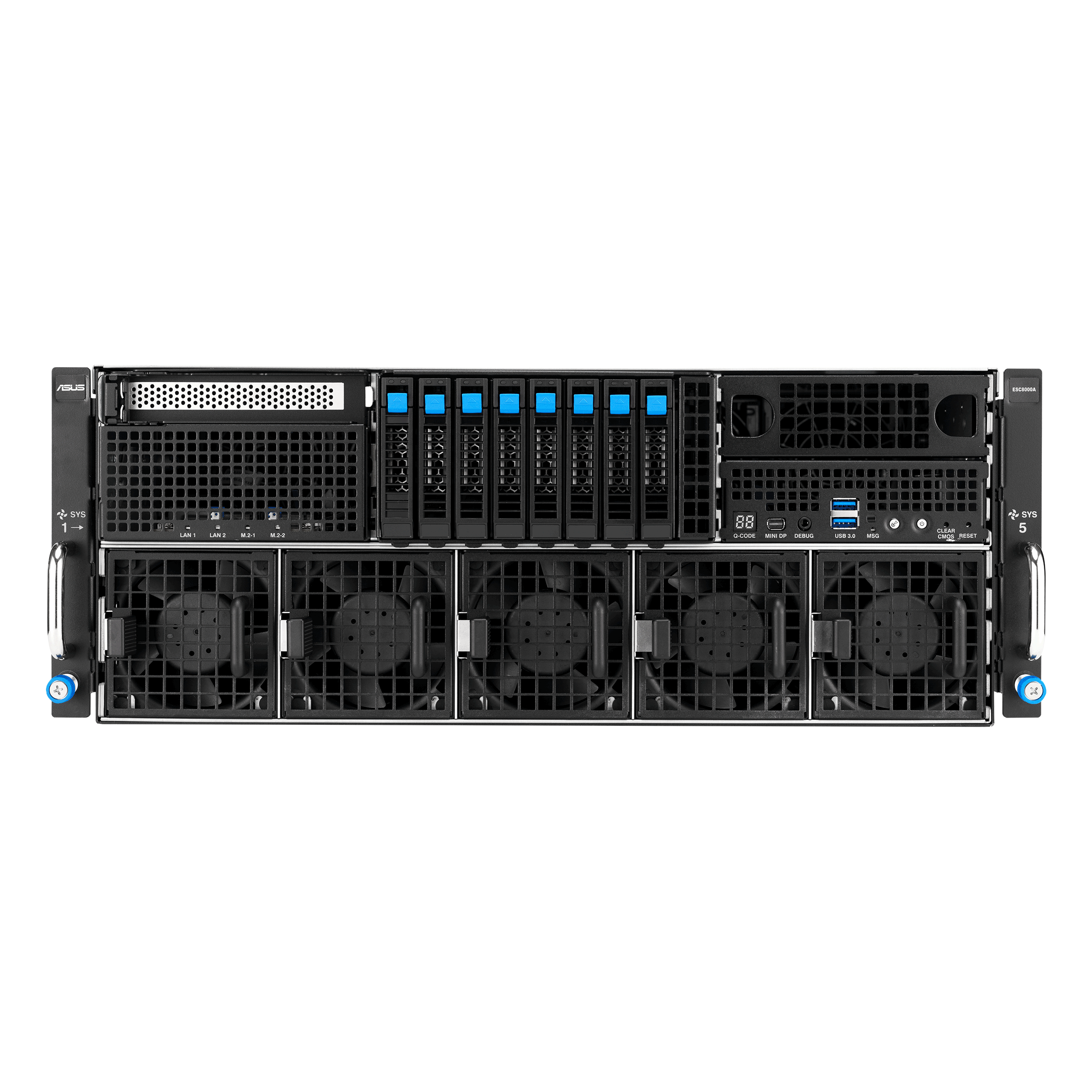 ASUS ESC8000-E12 – Servidor GPU 4U com 8x GPUs NVIDIA H200 / RTX 6000 Blackwell / Intel Gaudi 3, Dual Intel Xeon 6, DDR5 e NVMe PCIe 5.0 - Imagem 6