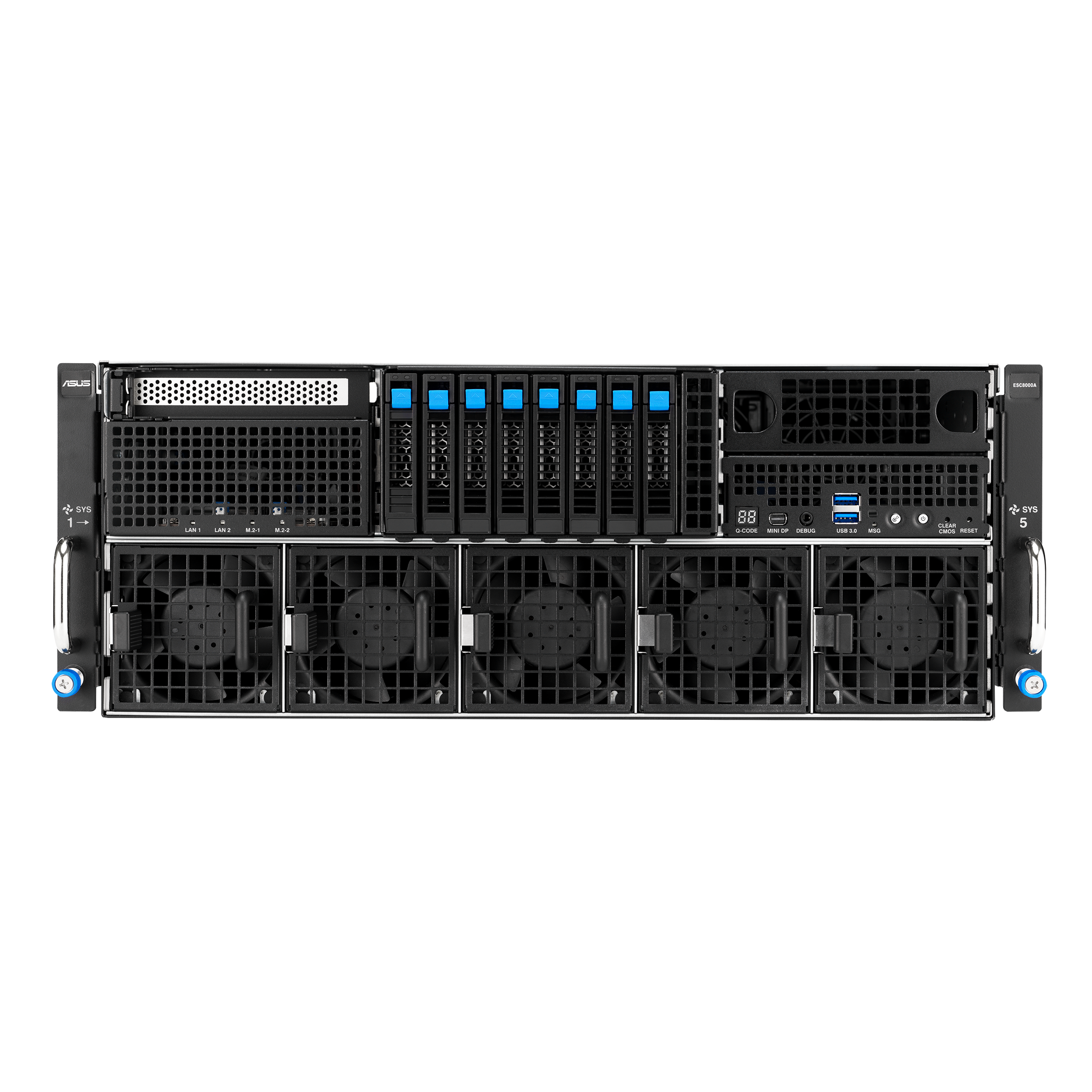 ASUS ESC8000A-E13 — Servidor GPU 4U com Dual AMD EPYC 9005, Suporte a 8 GPUs NVIDIA H200 ou RTX PRO 6000, PCIe 5.0 e DDR5 6400MHz - Imagem 6