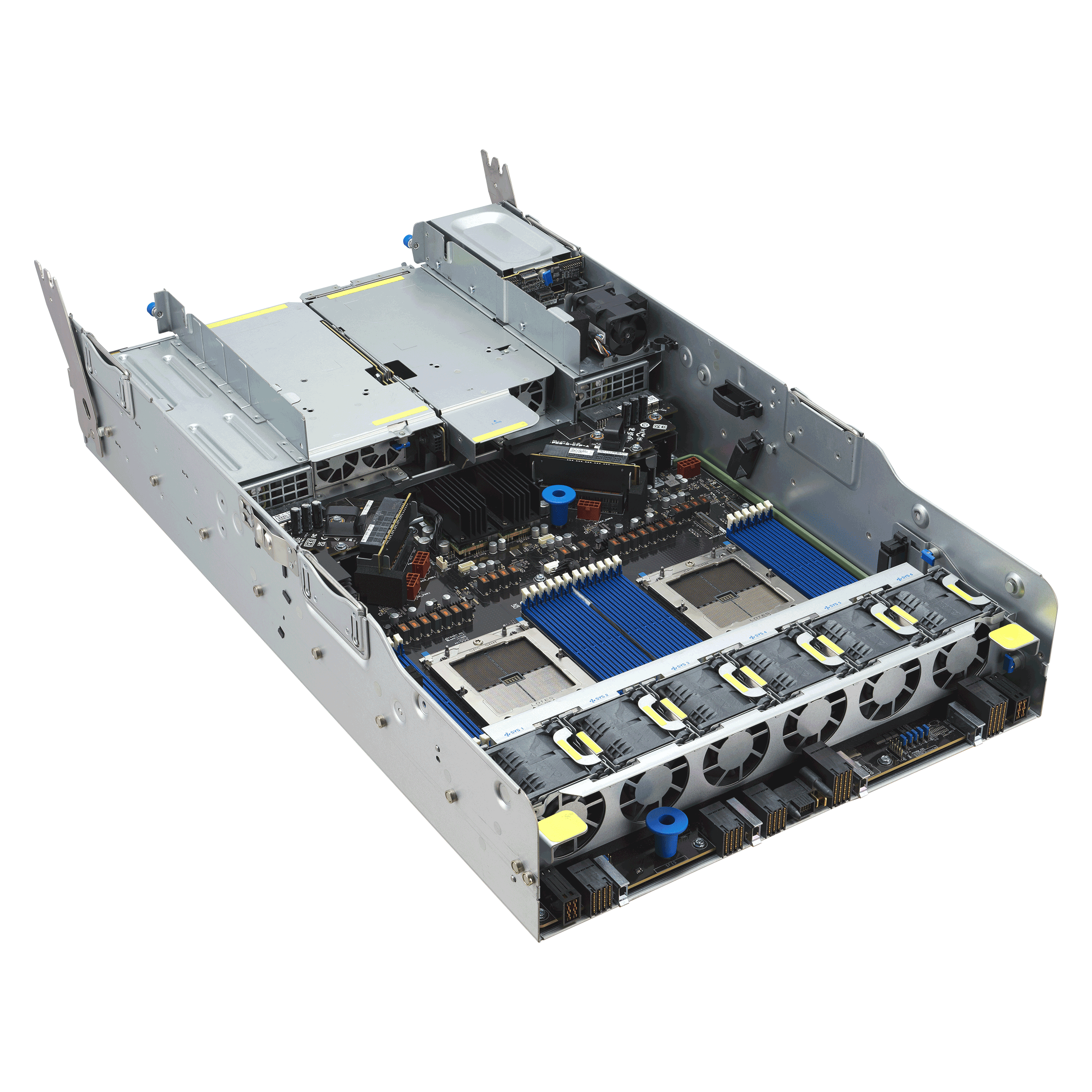 ASUS ESC A8A-E12U – Servidor GPU 7U com 8 AMD Instinct™ MI325X, Dual AMD EPYC™ 9005, 11 PCIe, 24 DIMMs e 10 NVMe - Imagem 8