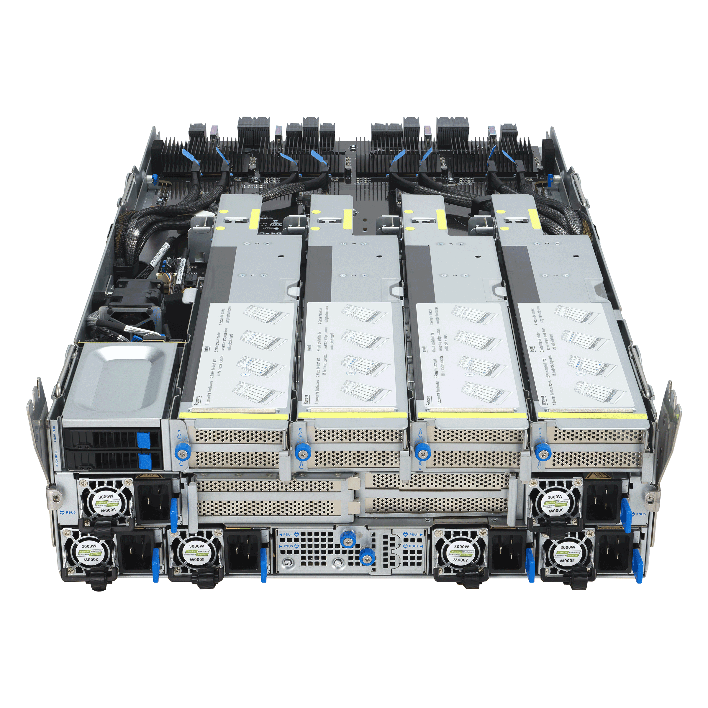 ASUS ESC A8A-E12U – Servidor GPU 7U com 8 AMD Instinct™ MI325X, Dual AMD EPYC™ 9005, 11 PCIe, 24 DIMMs e 10 NVMe - Imagem 10