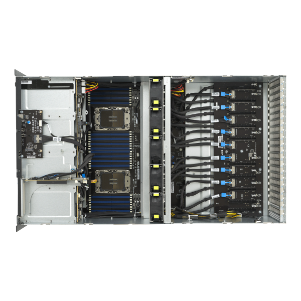 Servidor ASUS ESC8000-E11 – 4U Dual Socket, 5ª Geração Intel Xeon Scalable, até 8 GPUs, PCIe 5.0, NVMe, Fonte 3000W Titanium - Imagem 8