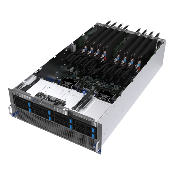 ASUS ESC8000A-E12P – Servidor GPU 4U Dual AMD EPYC 9004 com 8 GPUs, PCIe 5.0 e Fonte 3000W Titanium - Imagem 12