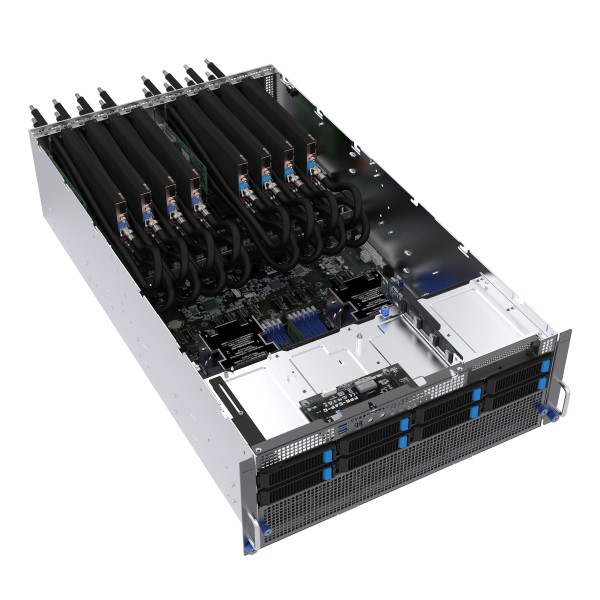 ASUS ESC8000A-E12P – Servidor GPU 4U Dual AMD EPYC 9004 com 8 GPUs, PCIe 5.0 e Fonte 3000W Titanium - Imagem 13