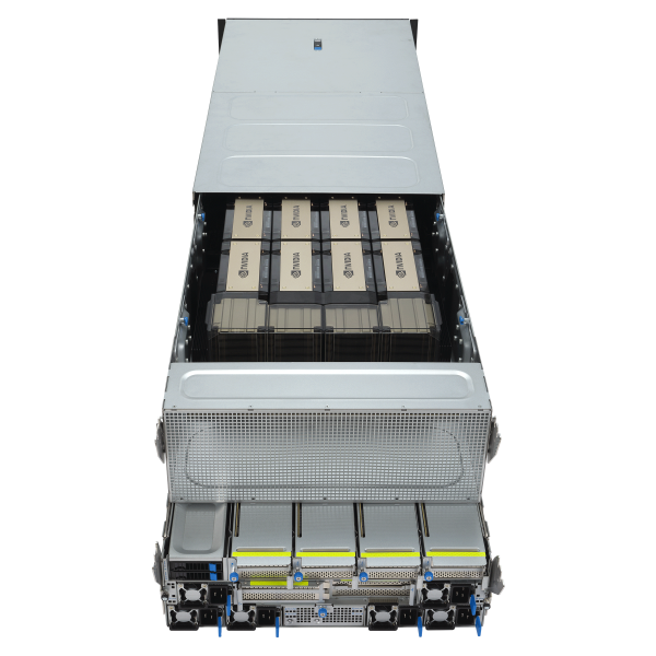 ASUS ESC N8A-E12 — Servidor 7U com 8 GPUs NVIDIA H100, Dual AMD EPYC 9004 e 12 PCIe Gen5 para IA e HPC - Imagem 16