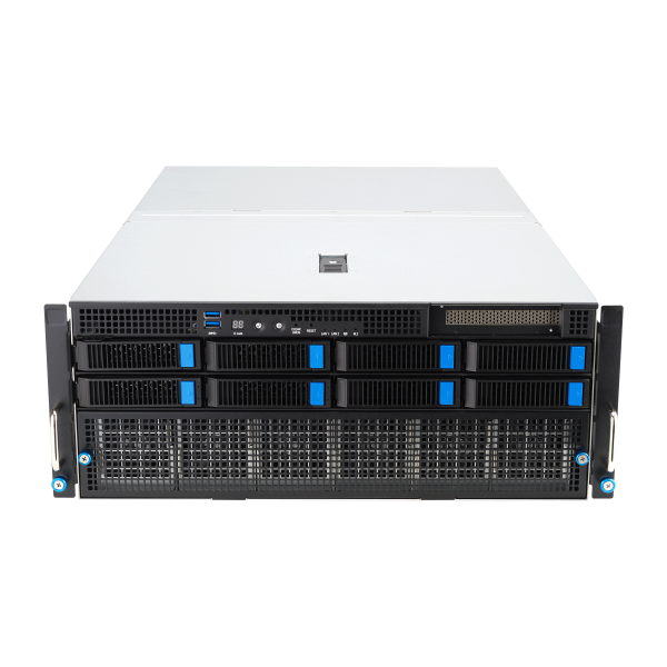 ASUS ESC8000A-E12P – Servidor GPU 4U Dual AMD EPYC 9004 com 8 GPUs, PCIe 5.0 e Fonte 3000W Titanium - Imagem 2