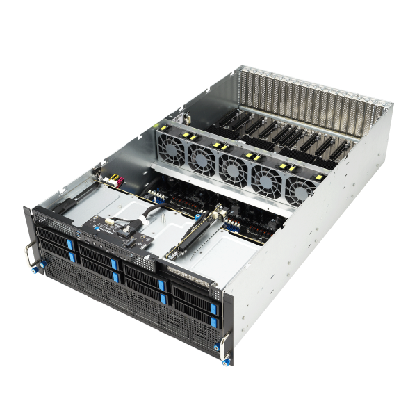 ASUS ESC8000A-E12P – Servidor GPU 4U Dual AMD EPYC 9004 com 8 GPUs, PCIe 5.0 e Fonte 3000W Titanium - Imagem 4