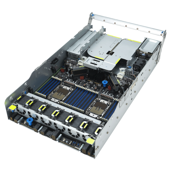 ASUS ESC N8-E11 / ESC N8-E11V – Servidor 7U com 8 GPUs NVIDIA HGX H100/H200 e Processadores Intel Xeon 5ª Geração - Imagem 5