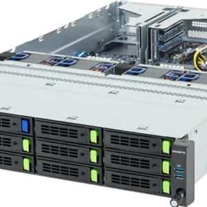 GIGABYTE R263-Z38-AAL1 — Servidor Rack 2U com AMD EPYC™ 9005/9004, 3x GPUs PCIe Gen5, 12x DDR5, 2700W Redundante